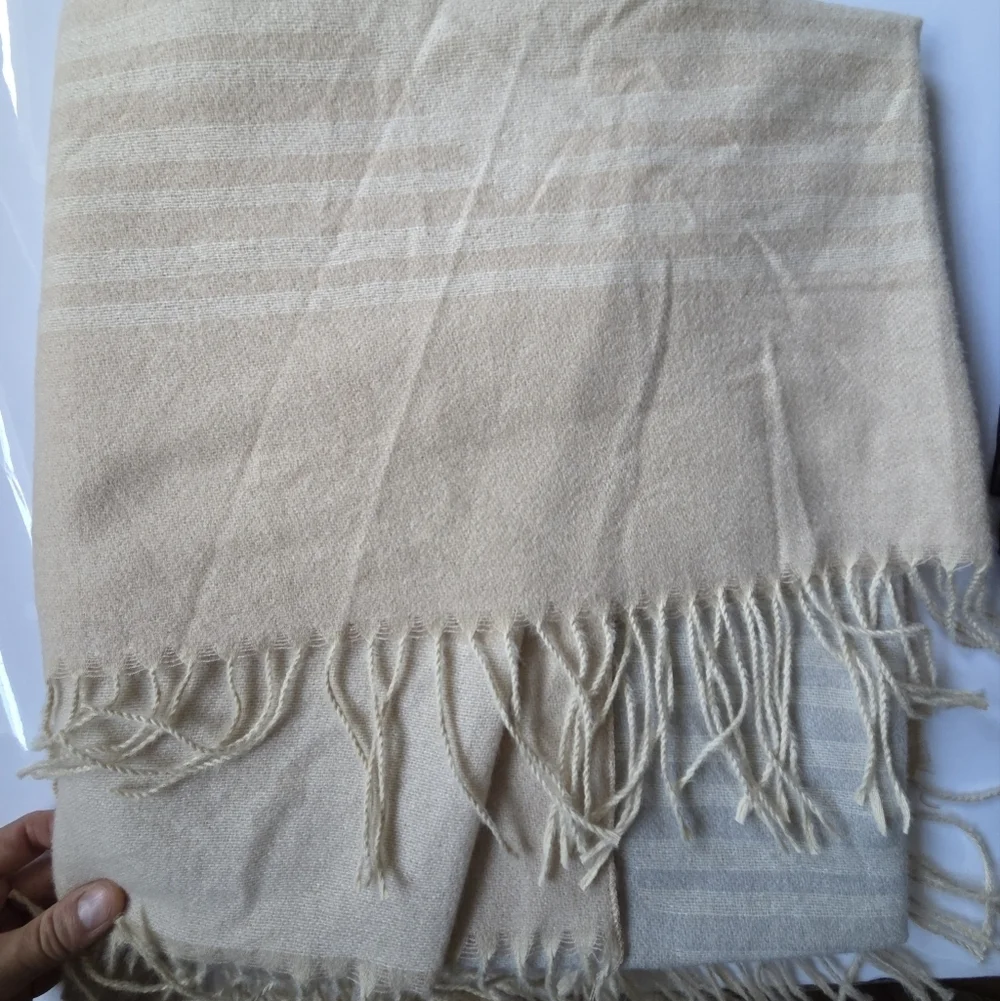 a.n.a Beige and Gray Striped Wrap